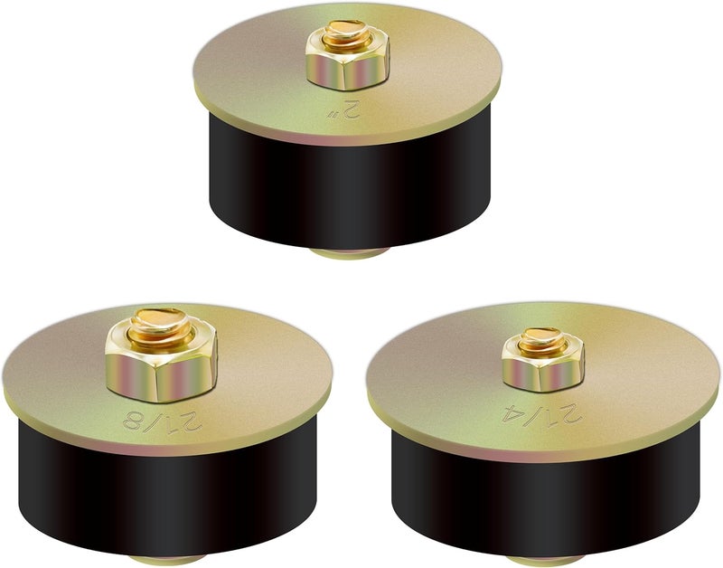 Japtend 3pcs Expandable Freeze Rubber Plugs, 3 Sizes Automotive Rubber Expansion Freeze Plugs Fit Hole 2" 2-1/8" 2-1/4" (50mm - 60mm) - Image 1